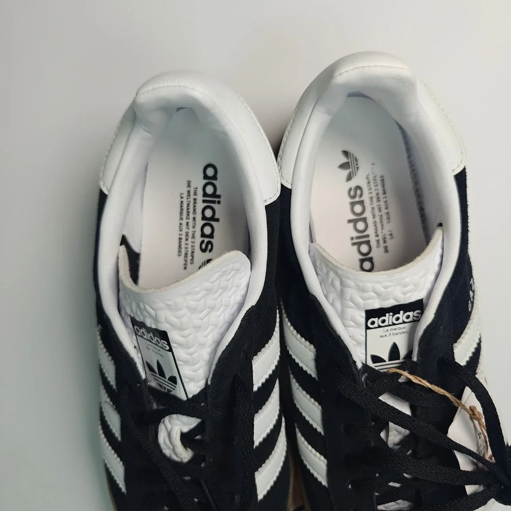 Adidas Gazelle Bold W Black White Gum Platform Sneakers IE0876 Mens 7.5 Womens 9